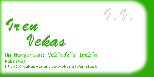 iren vekas business card